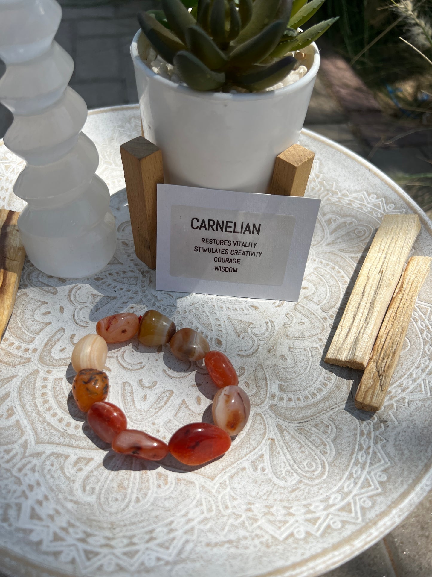 Carnelian Crystal Bracelet