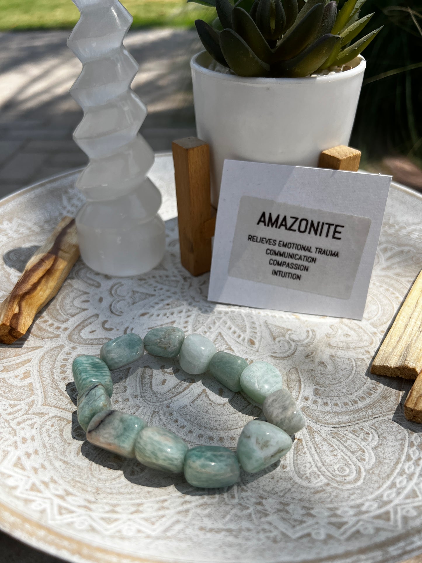 Amazonite Crystal Bracelet